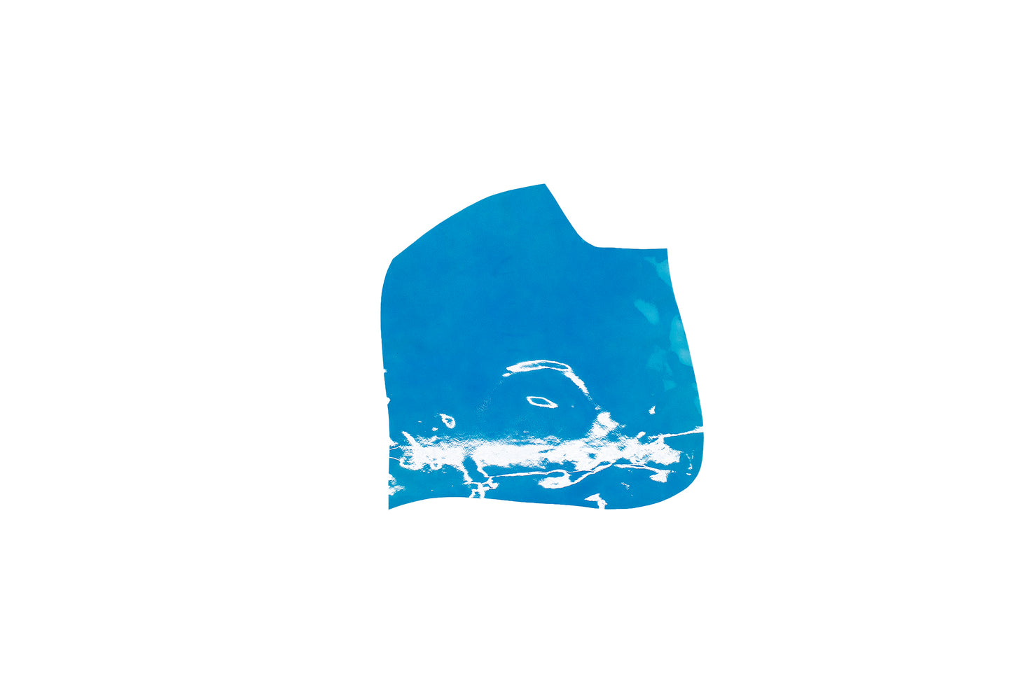 Trozo de piel charol azul - La Tendeta del Cuero