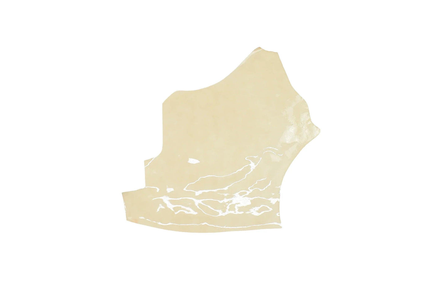 Trozo de piel charol crema ahumado - La Tendeta del Cuero