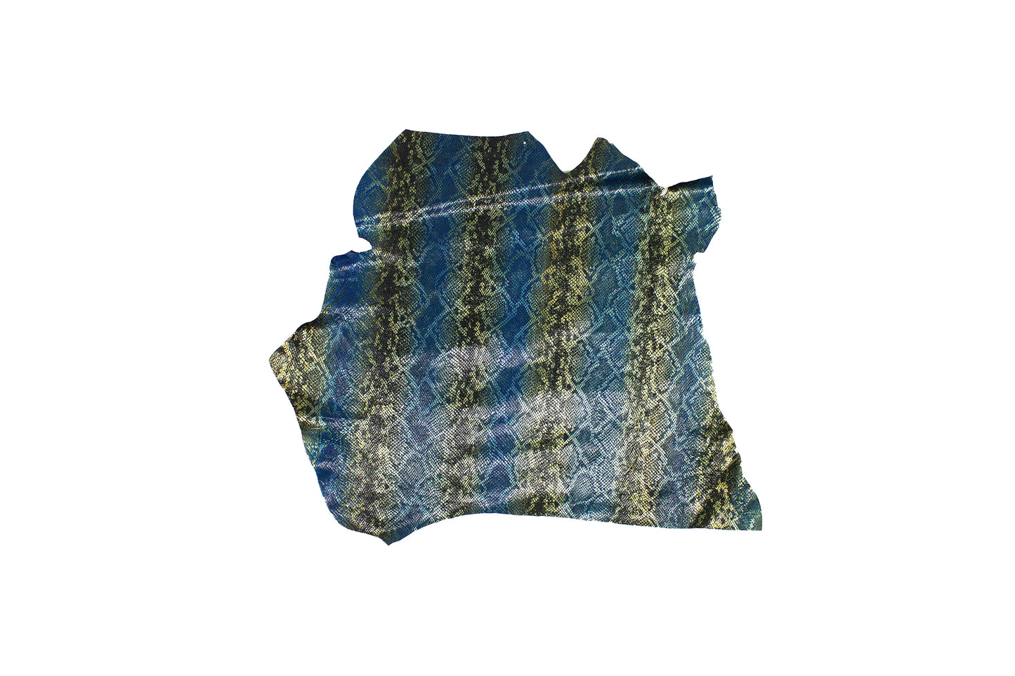 Piece of golden blue-black viperine fantasy skin