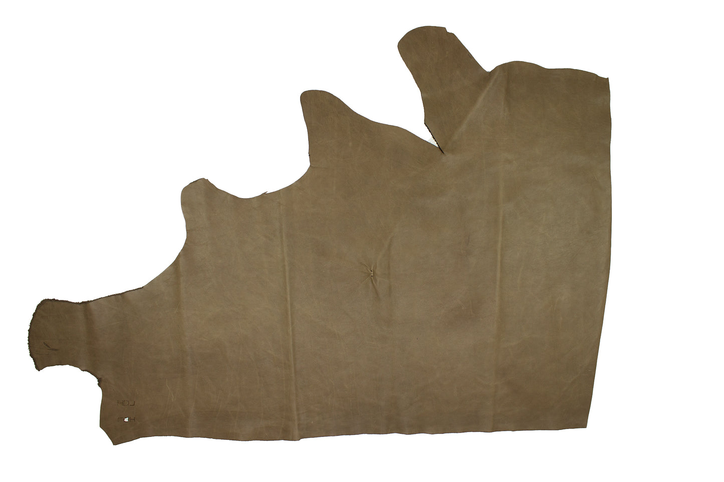 Piece of rustic taupe cowhide