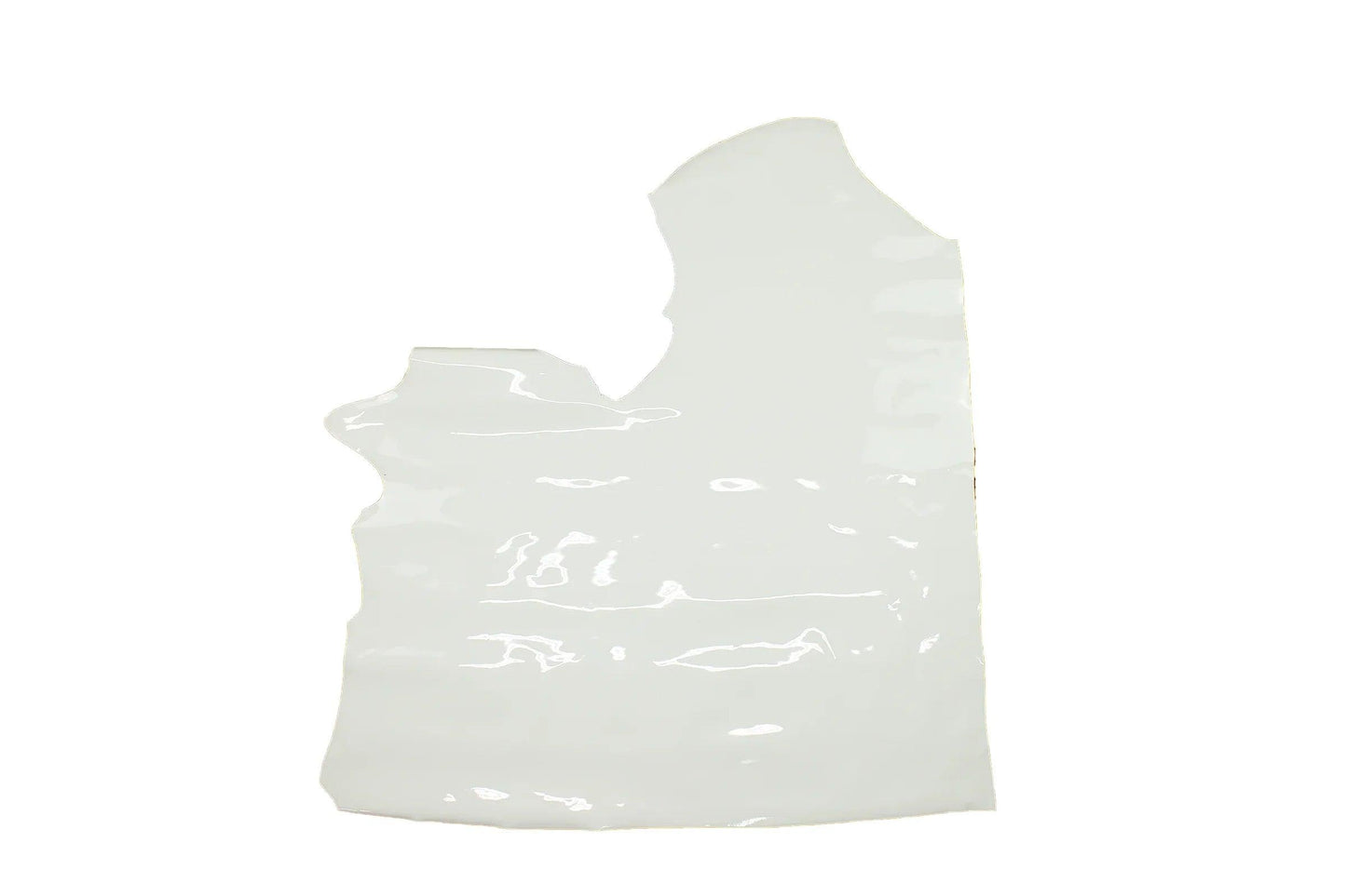 Trozo de piel charol blanco - La Tendeta del Cuero