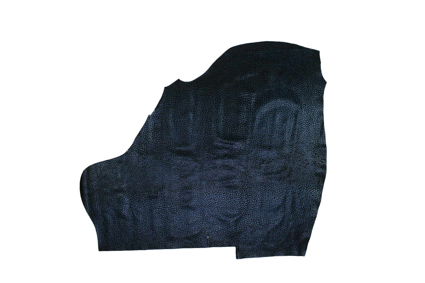 Trozo de piel fantasia piel de elefante azul metalizado