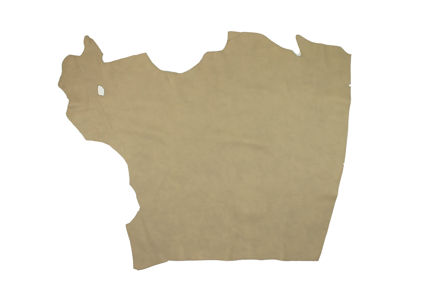 Trozo de piel vacuno bombeado beige ahumado