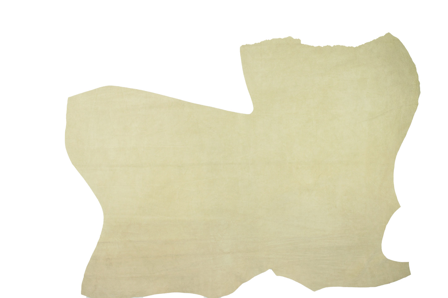 Piece of cream suede leather