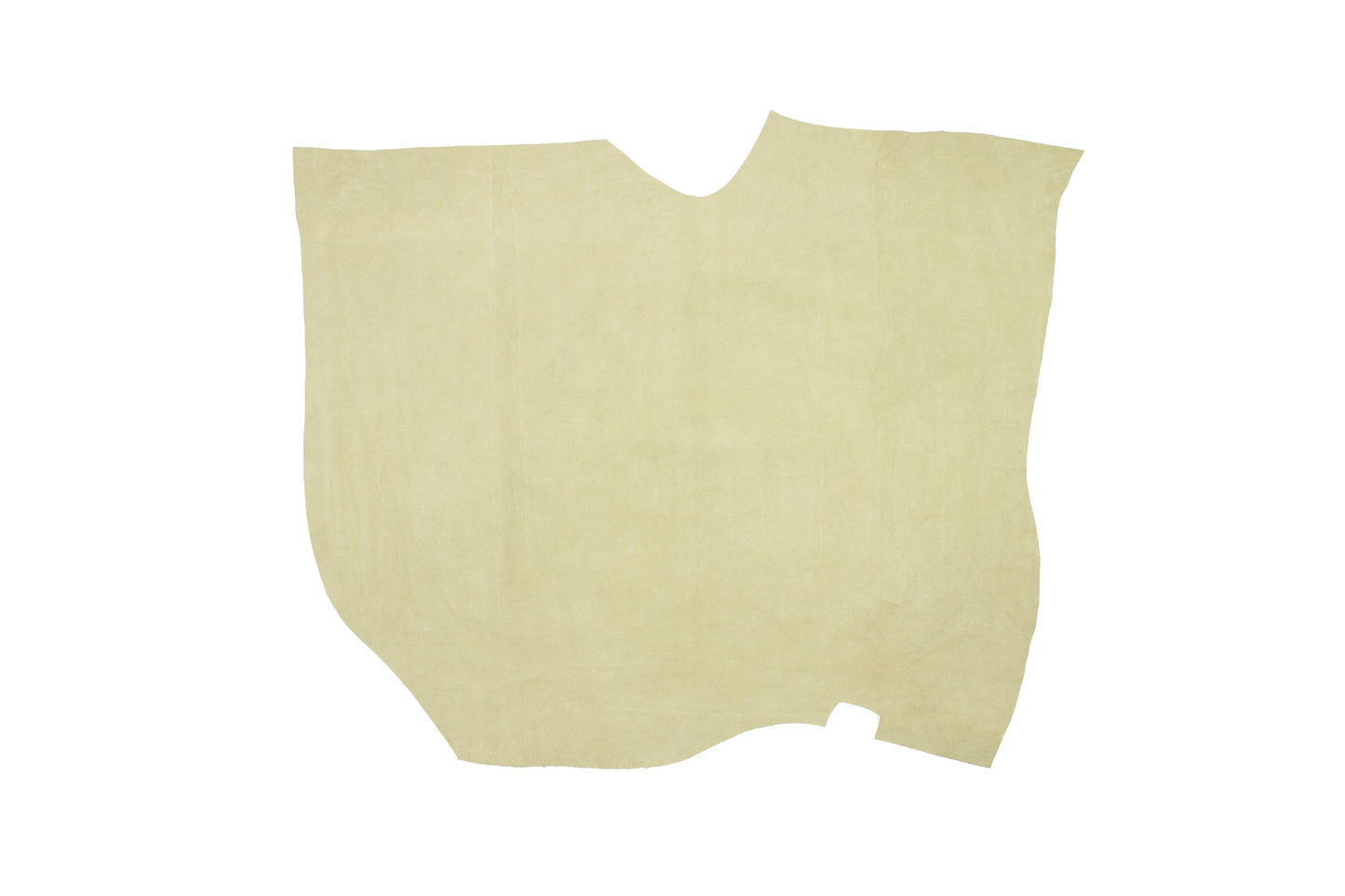 Piece of cream suede leather