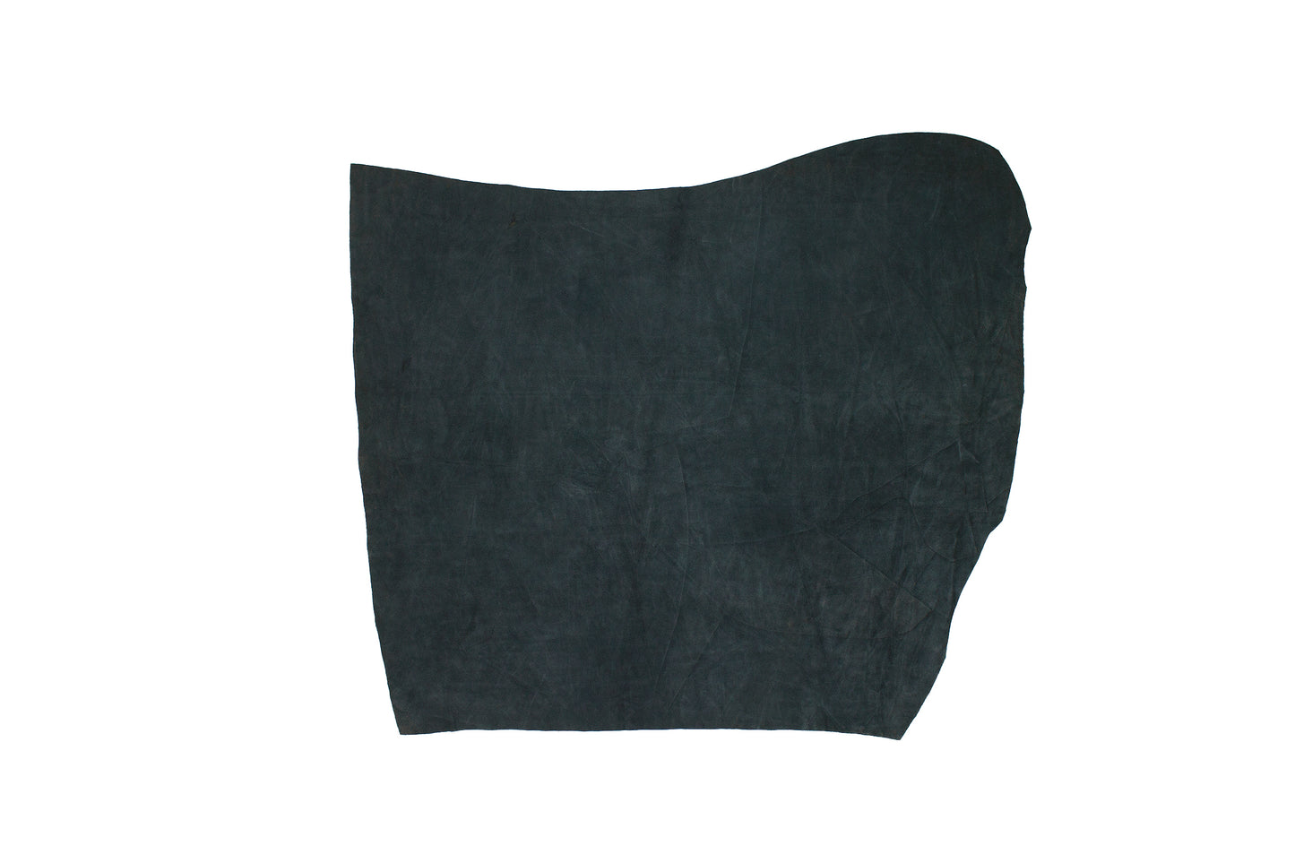 Piece of blue jeans suede lining leather