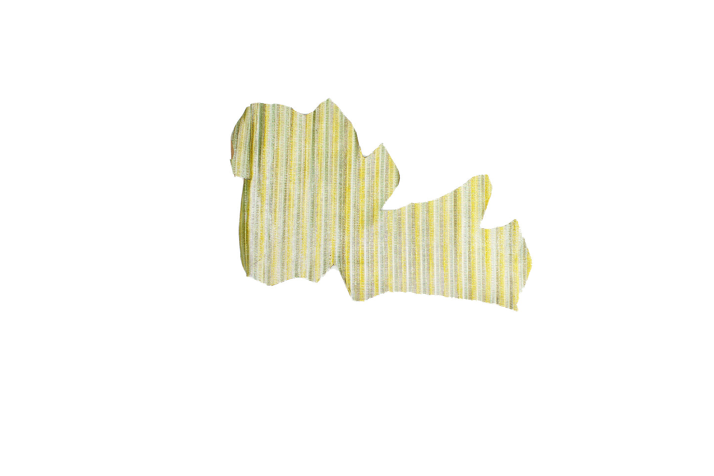 Piece of multicolored braided engraved leather