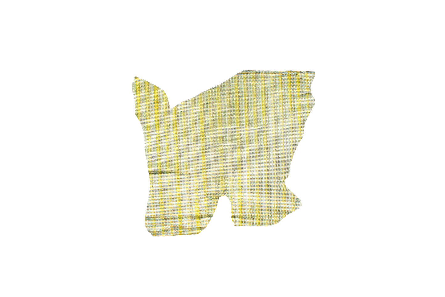 Trozo de piel grabado trenzado multicolor