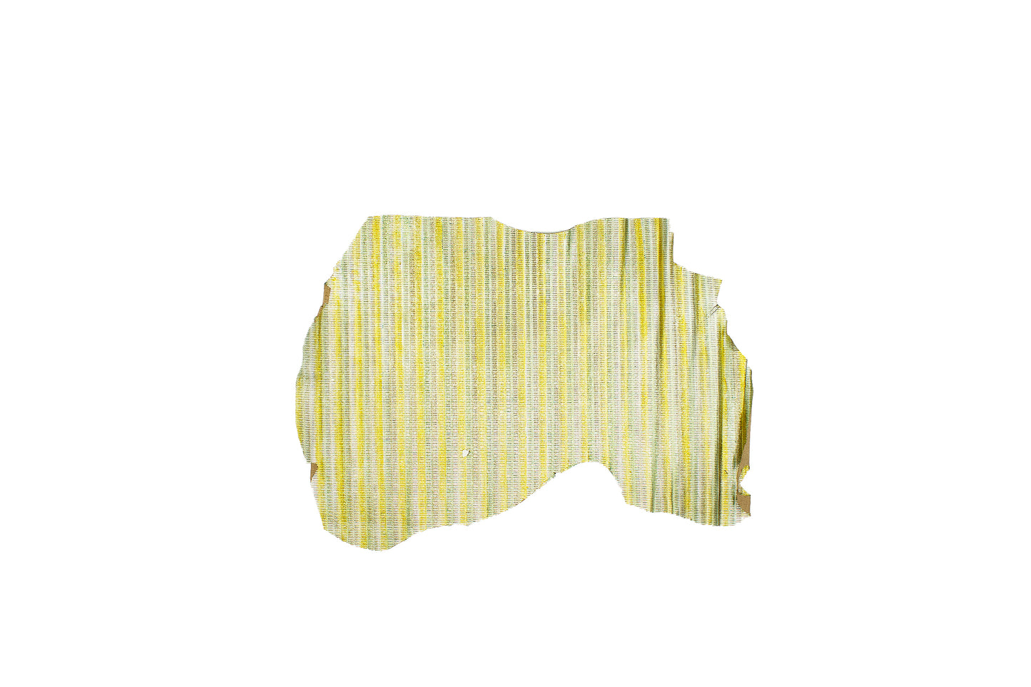 Piece of multicolored braided engraved leather