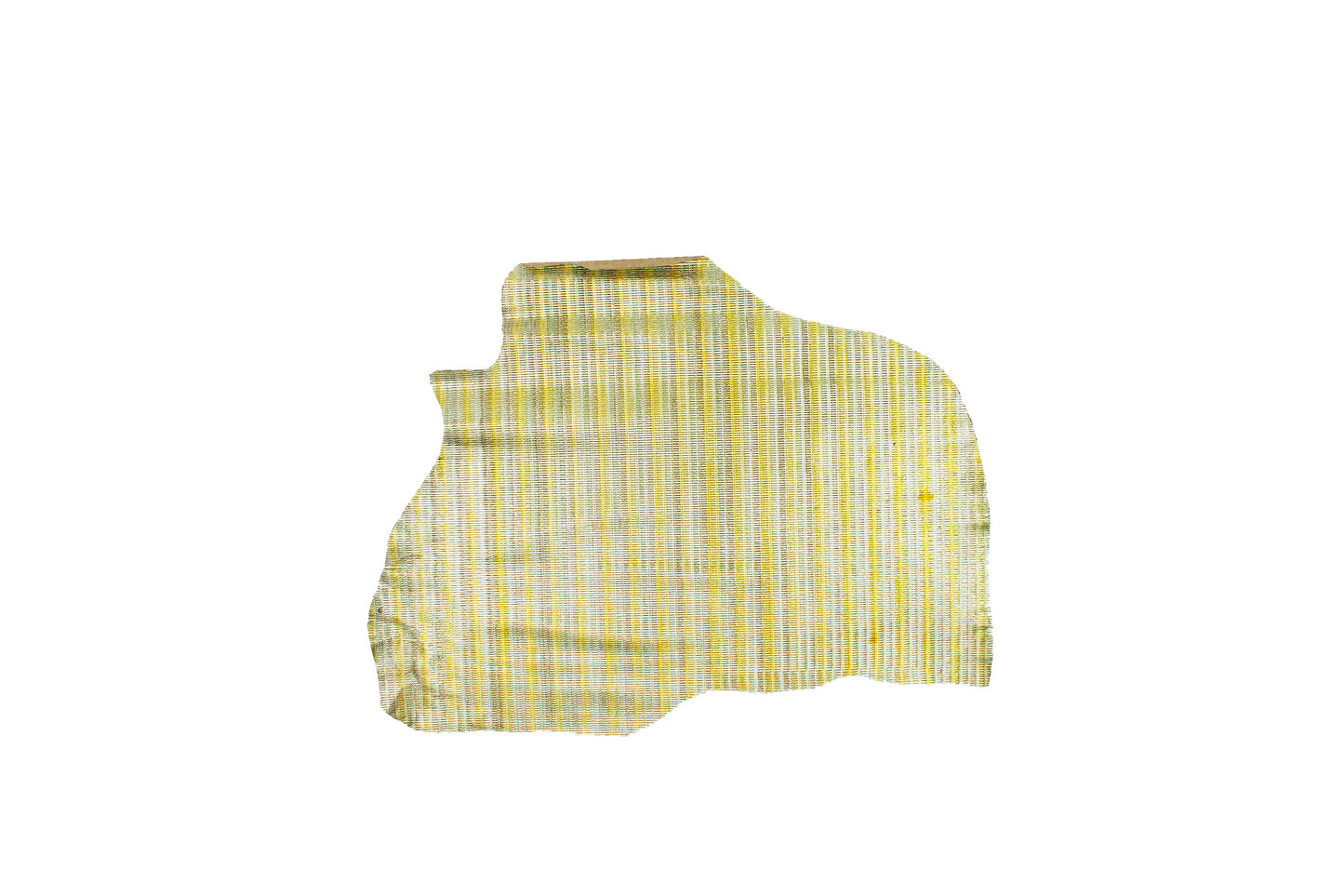 Piece of multicolored braided engraved leather