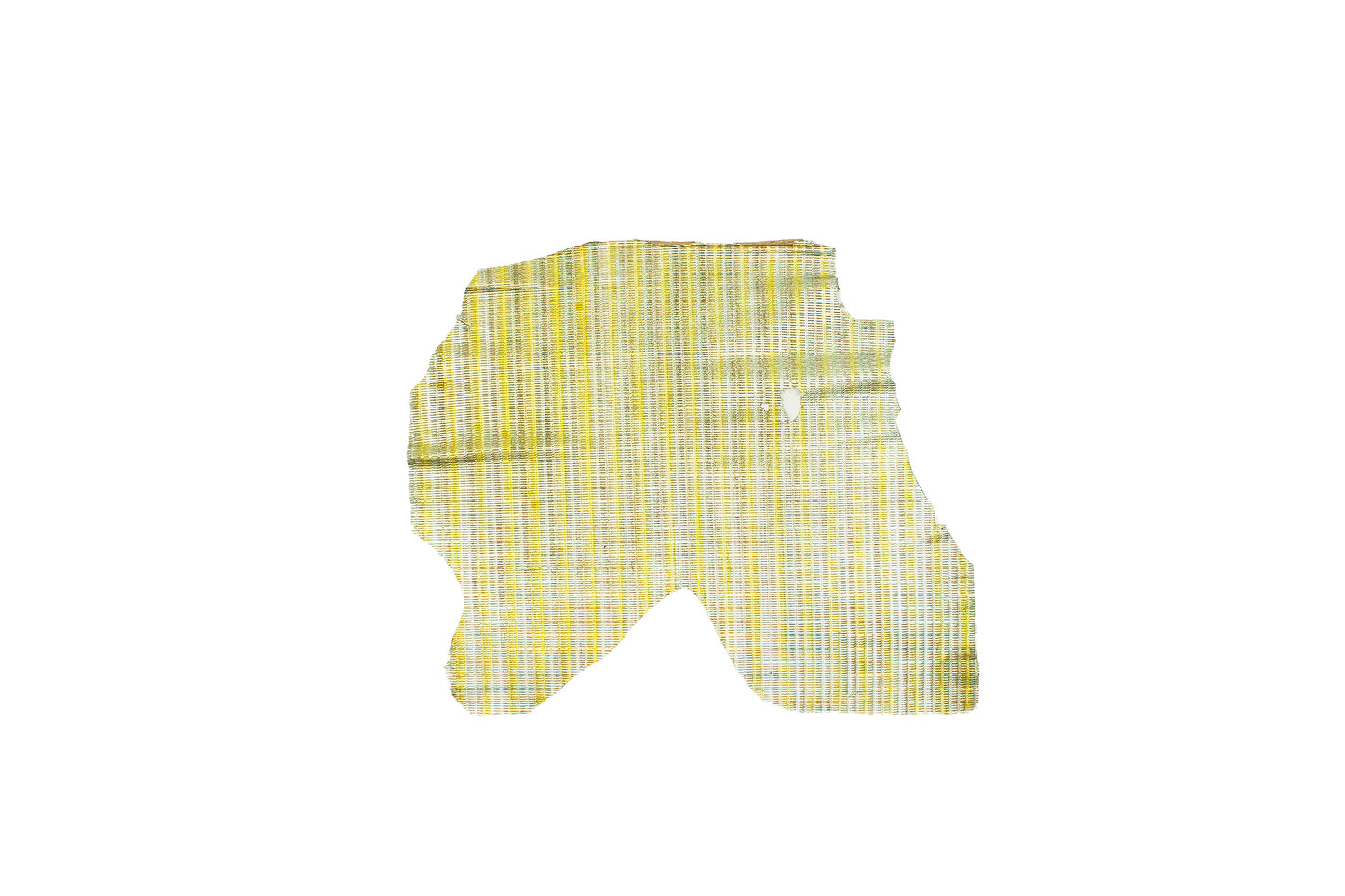 Piece of multicolored braided engraved leather