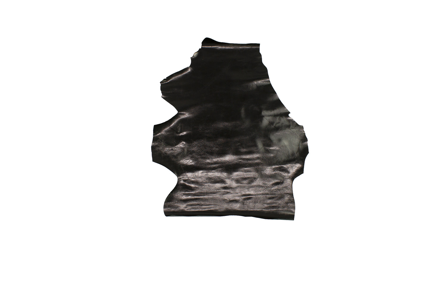 Piece of black glossy goatskin lining