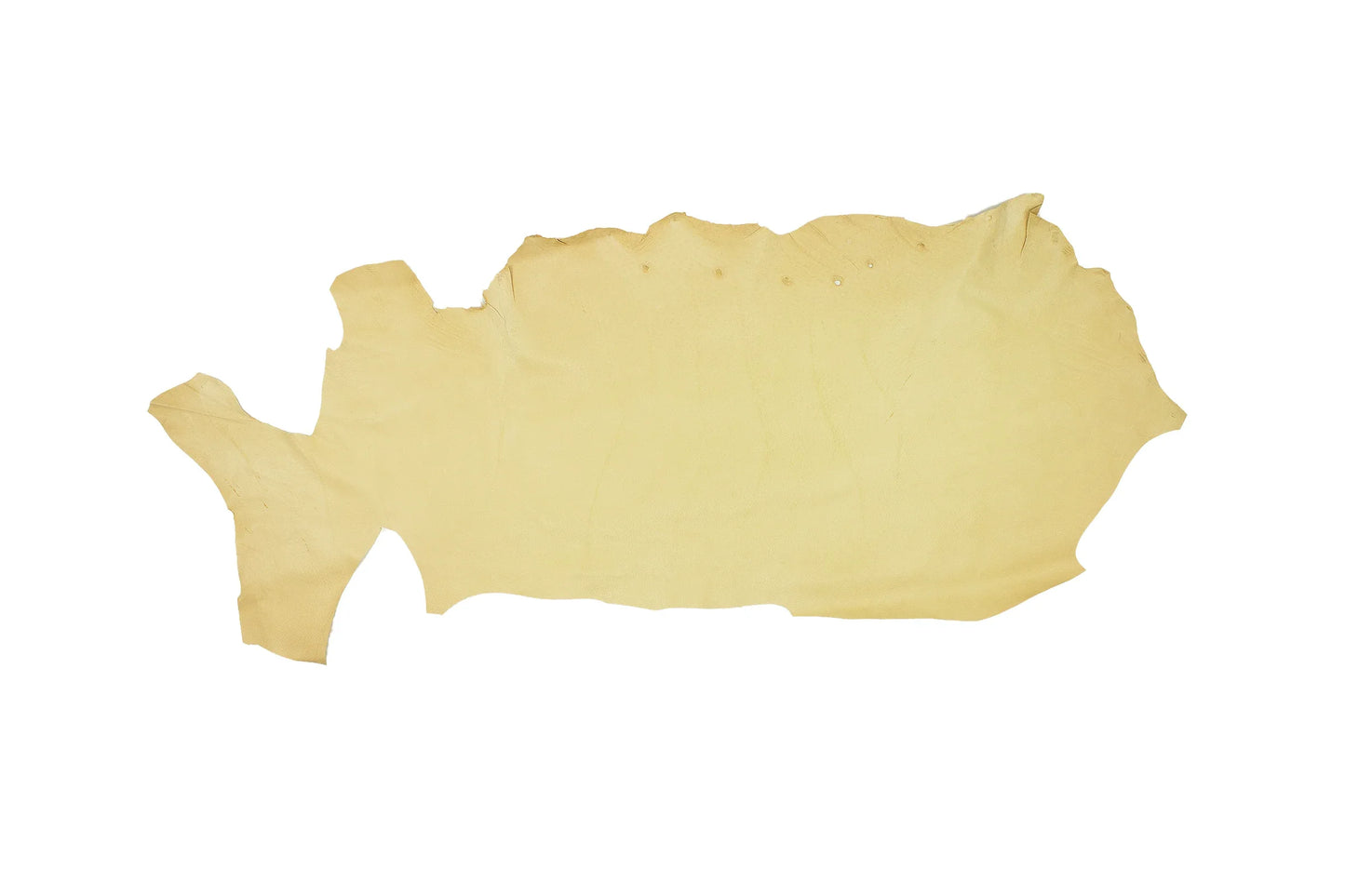 Trozo de piel forro cerdo flor amarillo vainilla - La Tendeta del Cuero