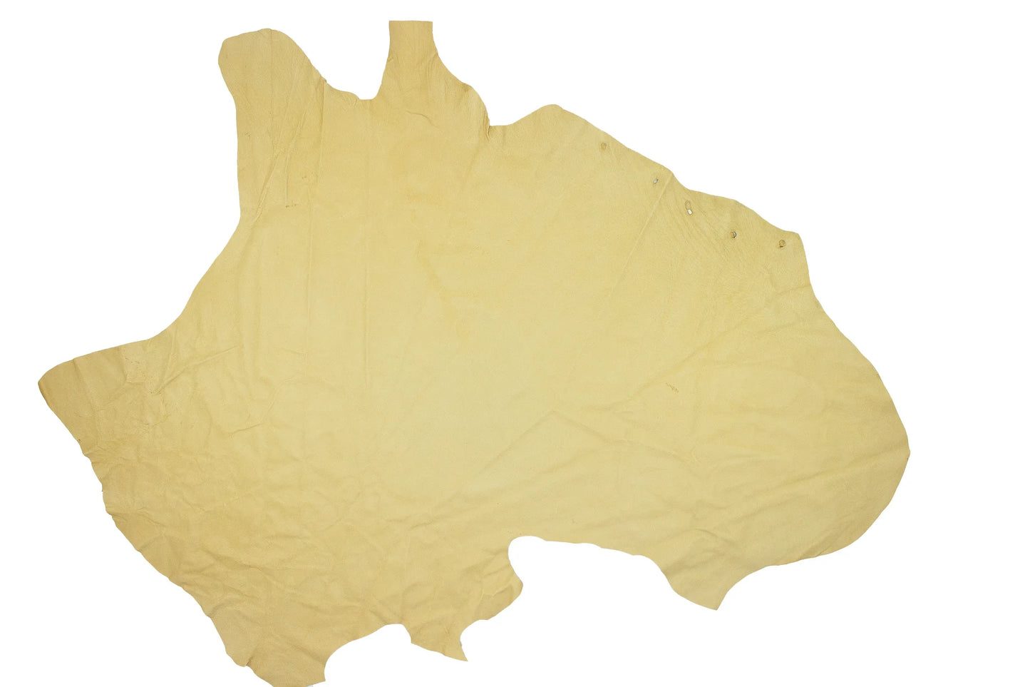 Trozo de piel forro cerdo flor amarillo vainilla - La Tendeta del Cuero