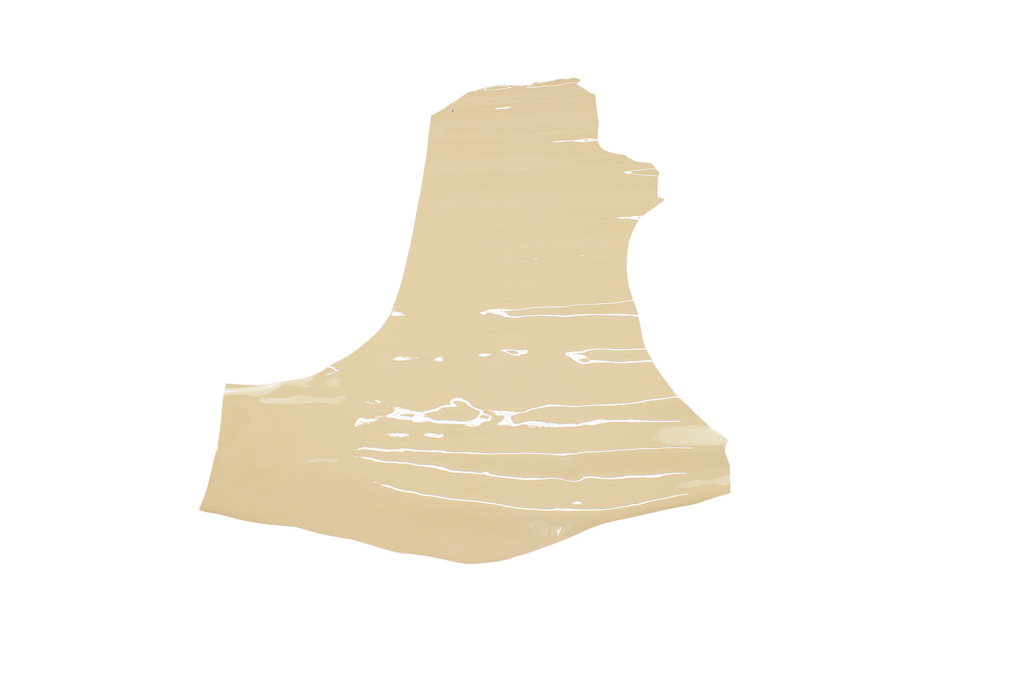 Piece of flesh-pink patent leather