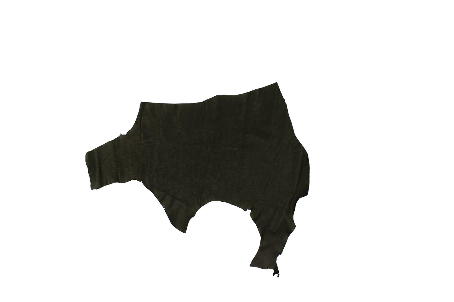 Piece of rustic black matte cowhide