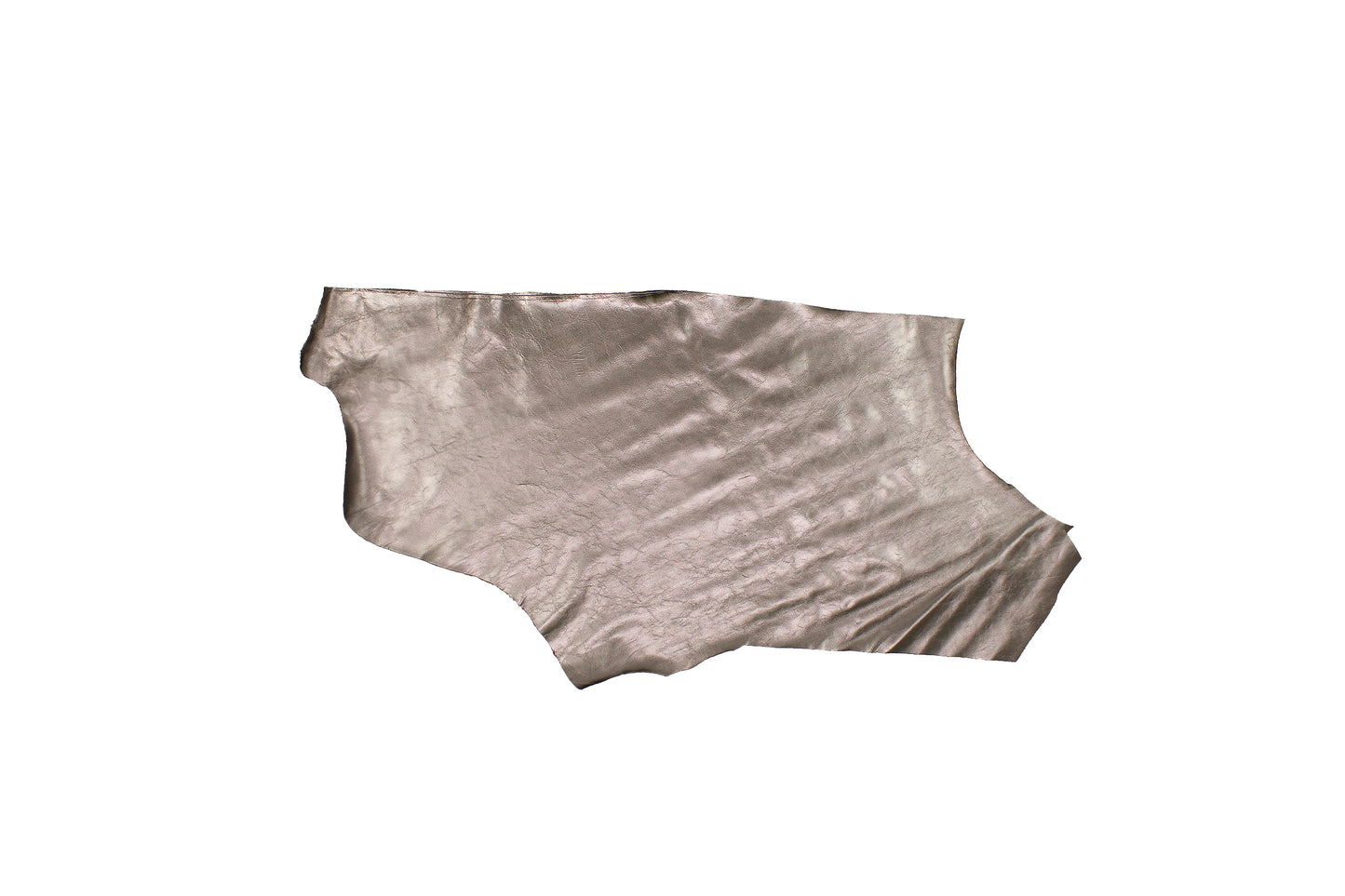 Piece of silver laminated cowhide