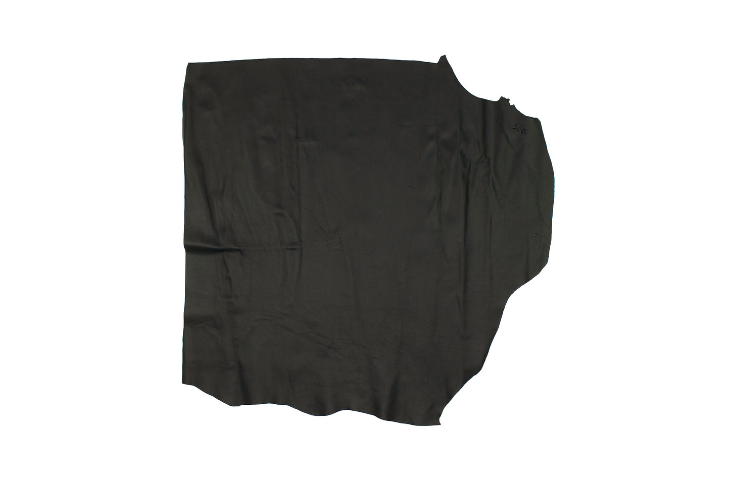 Piece of navy blue cowhide lining leather