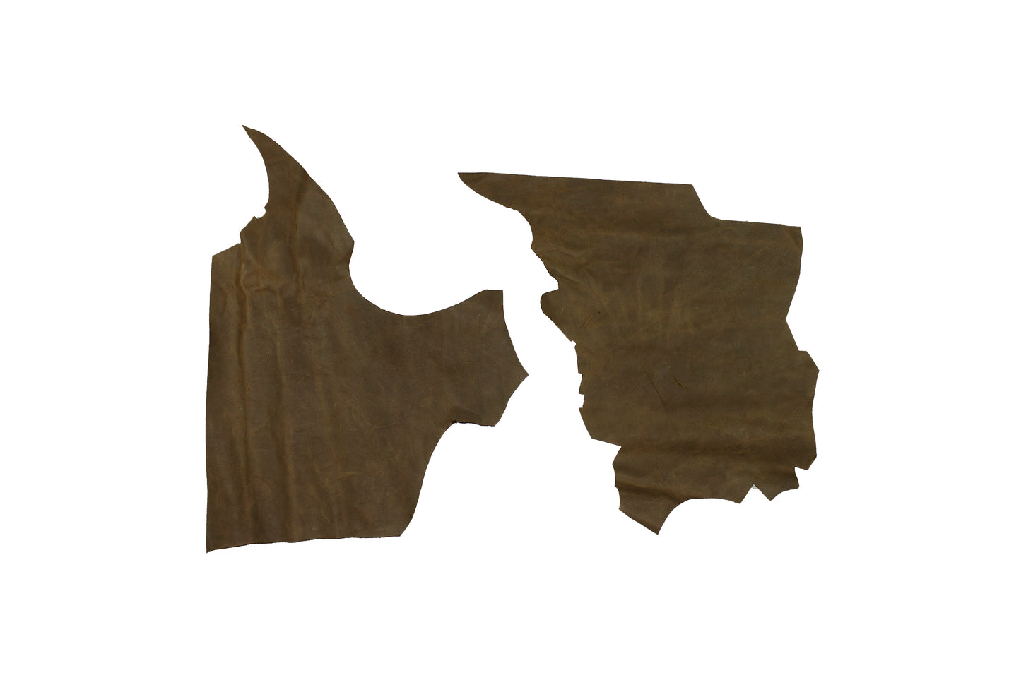 Trozos de piel vacuno rustico marron oscuro