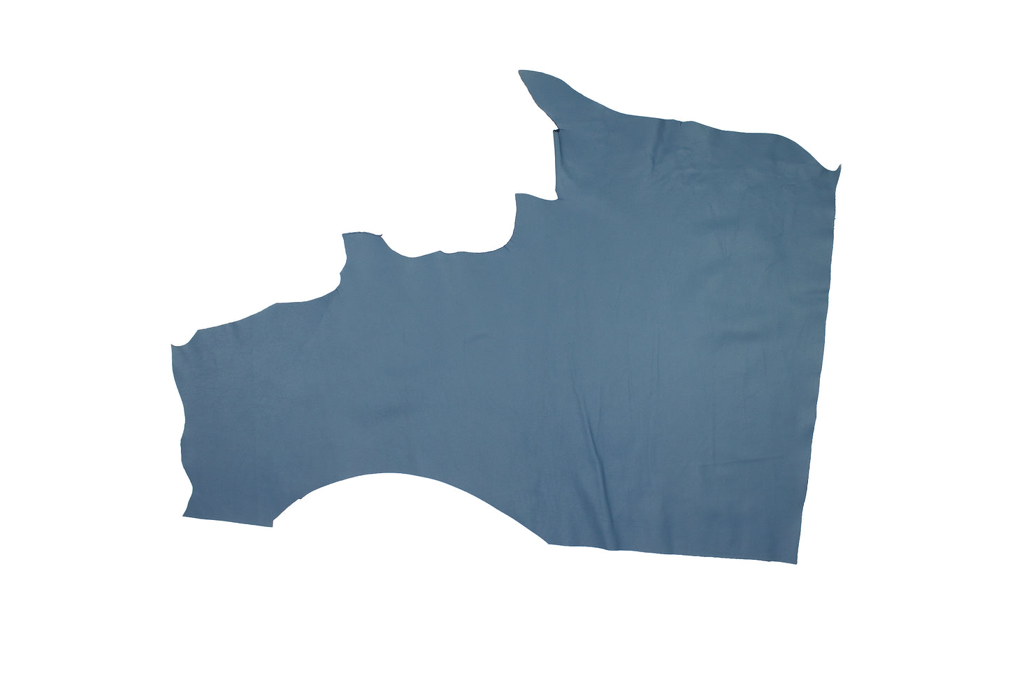 Trozo de piel forro vacuno azul petroleo