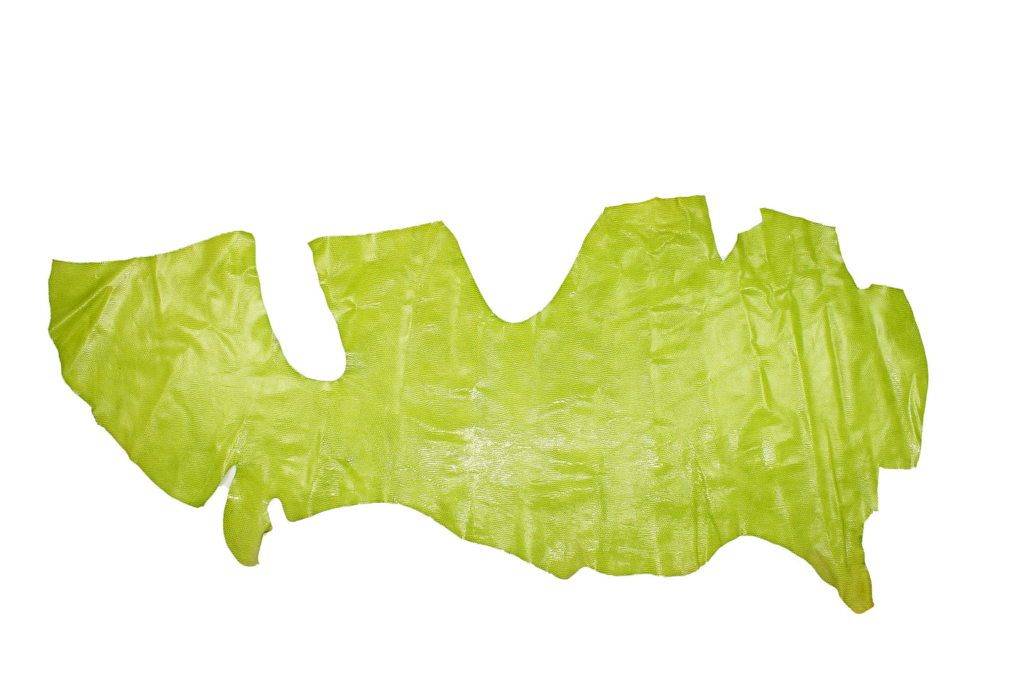 Trozo de piel grabado serpiente verde slime