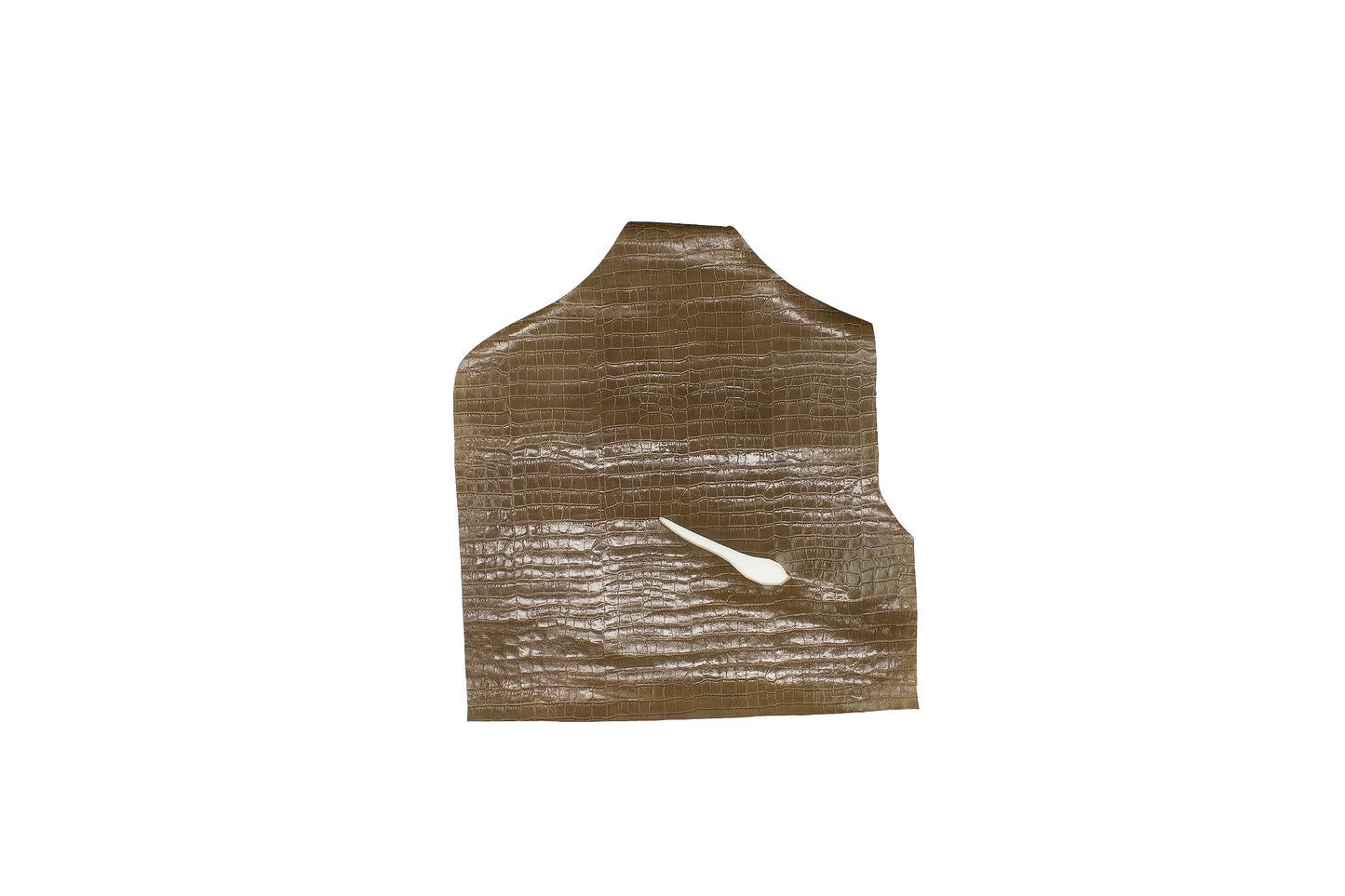 Trozo de piel grabado coco grande ostra