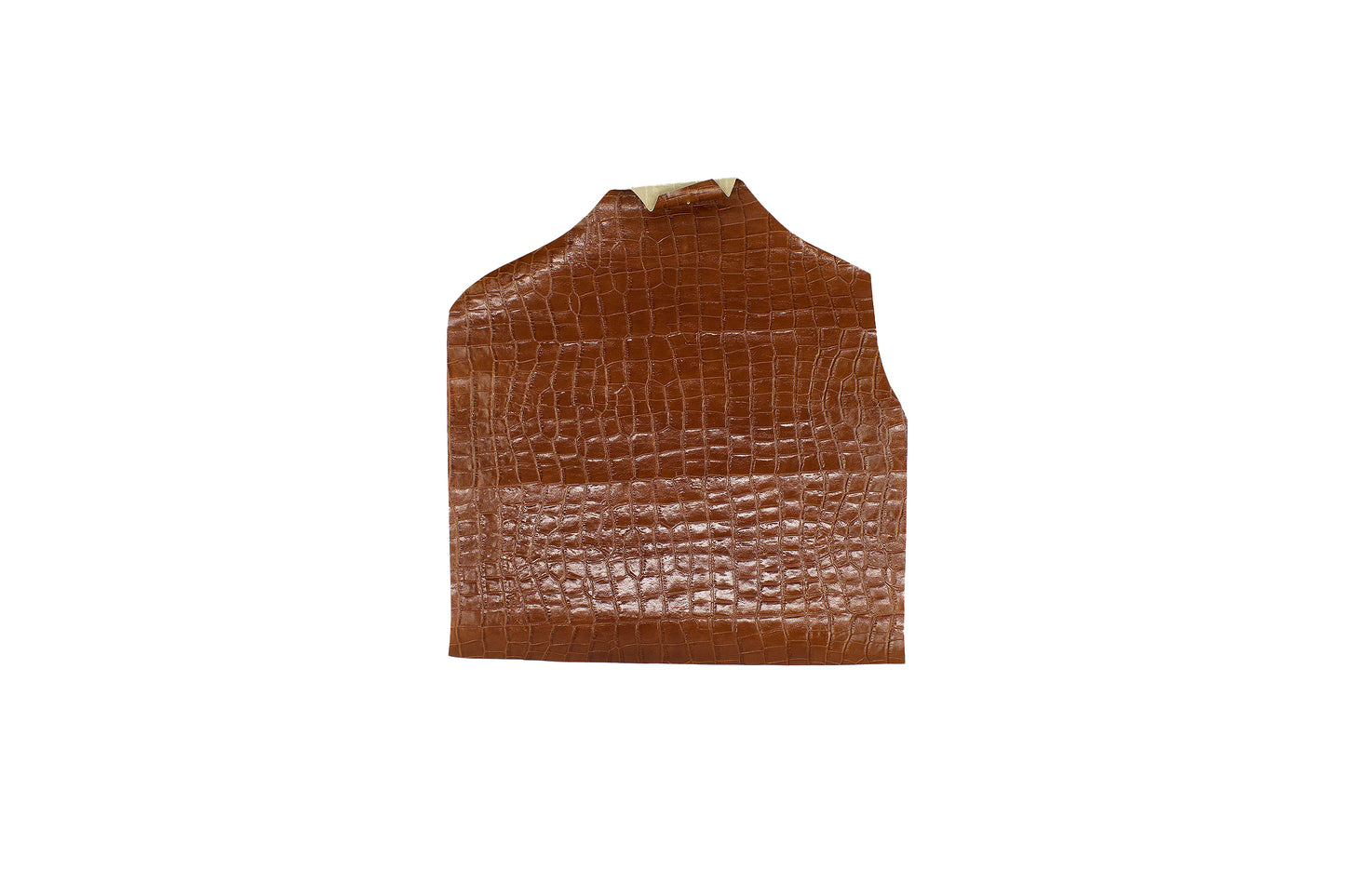 Trozo de piel grabado coco grande tabaco