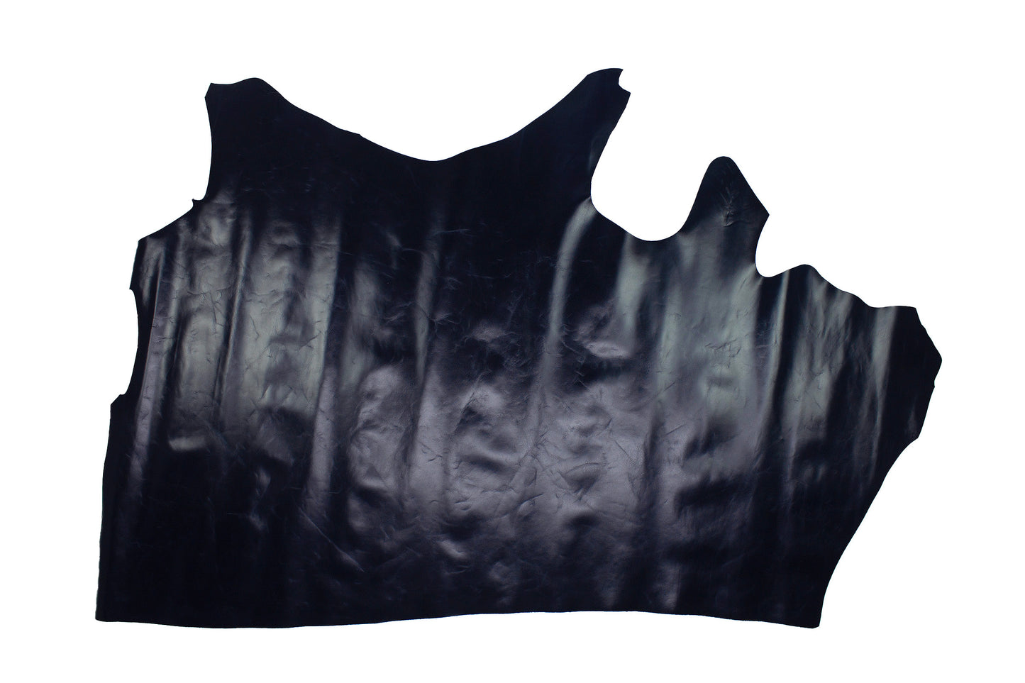 Trozo de piel vacuno rustico azul marino