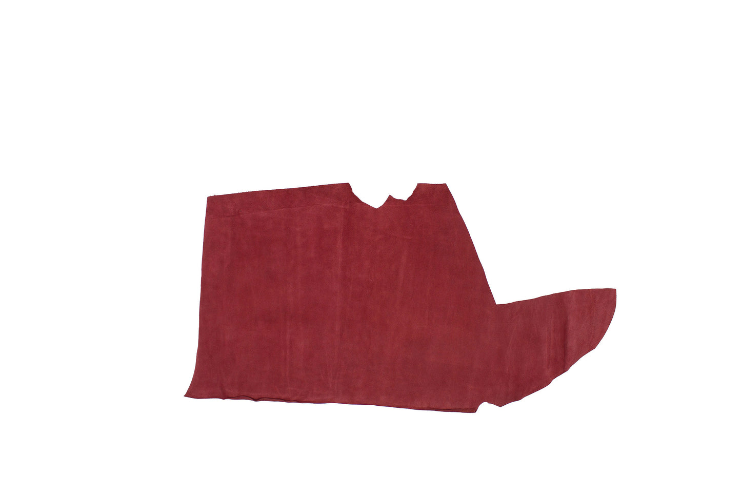 Trozo de piel serraje burdeos