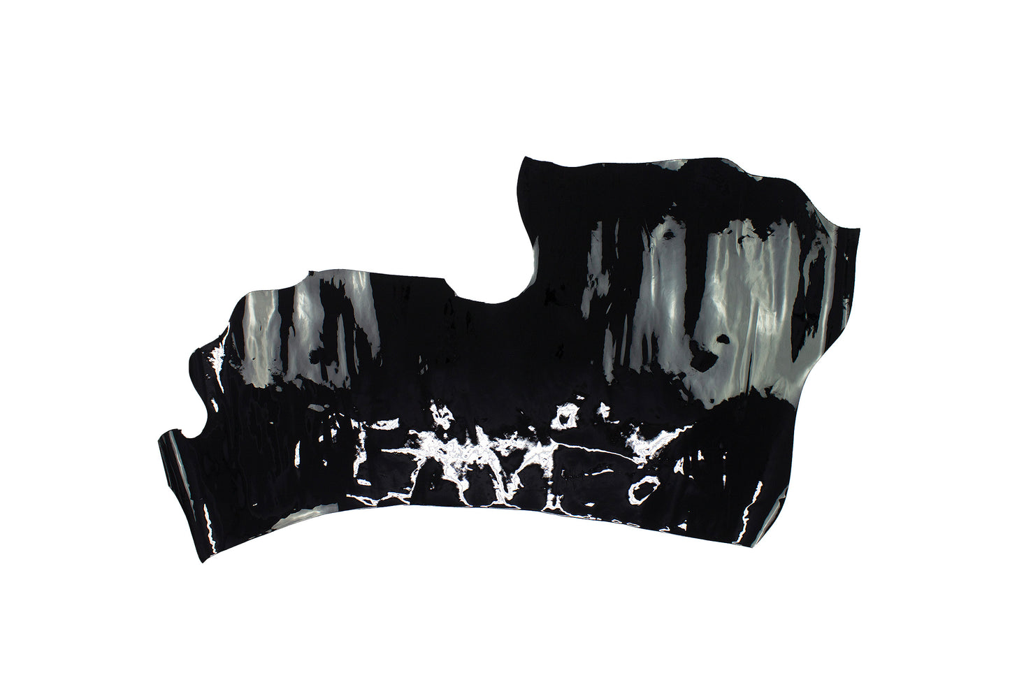Trozo de piel charol negro