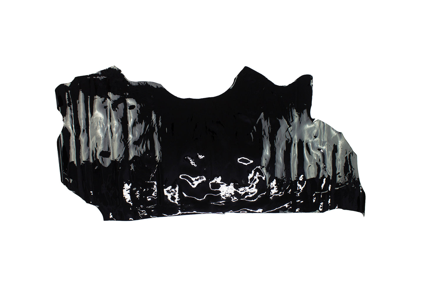Trozo de piel charol negro