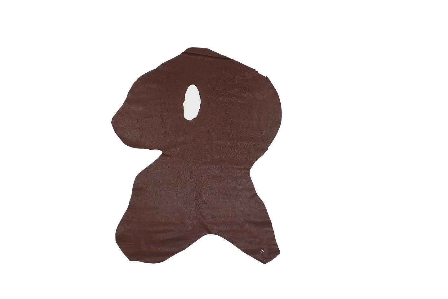 Trozo de piel forro cerdo planchado marron oscuro - La Tendeta del Cuero