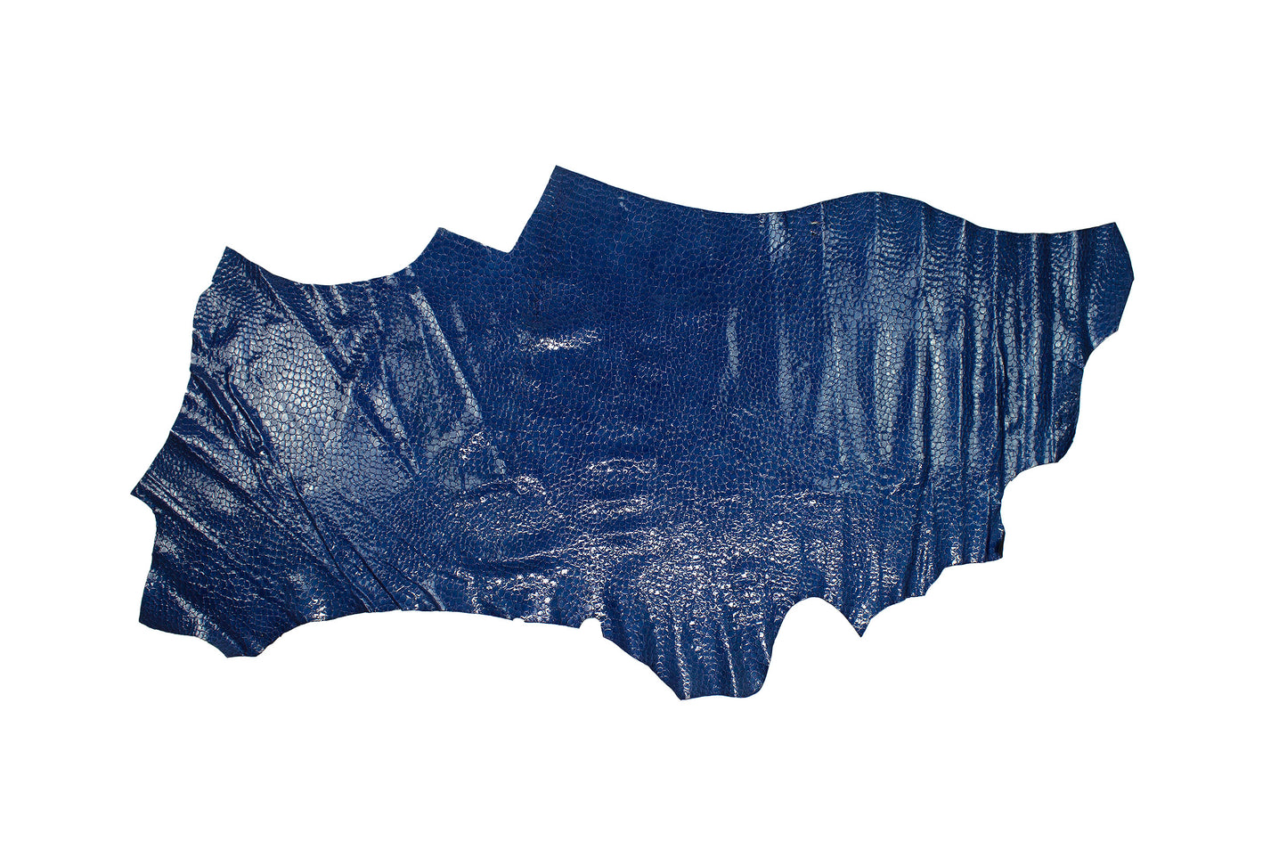 Trozo de piel grabado coco azul