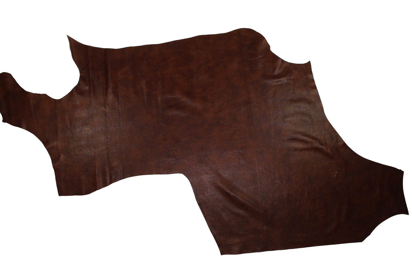 Trozo de piel grabado lagarto marron envejecido