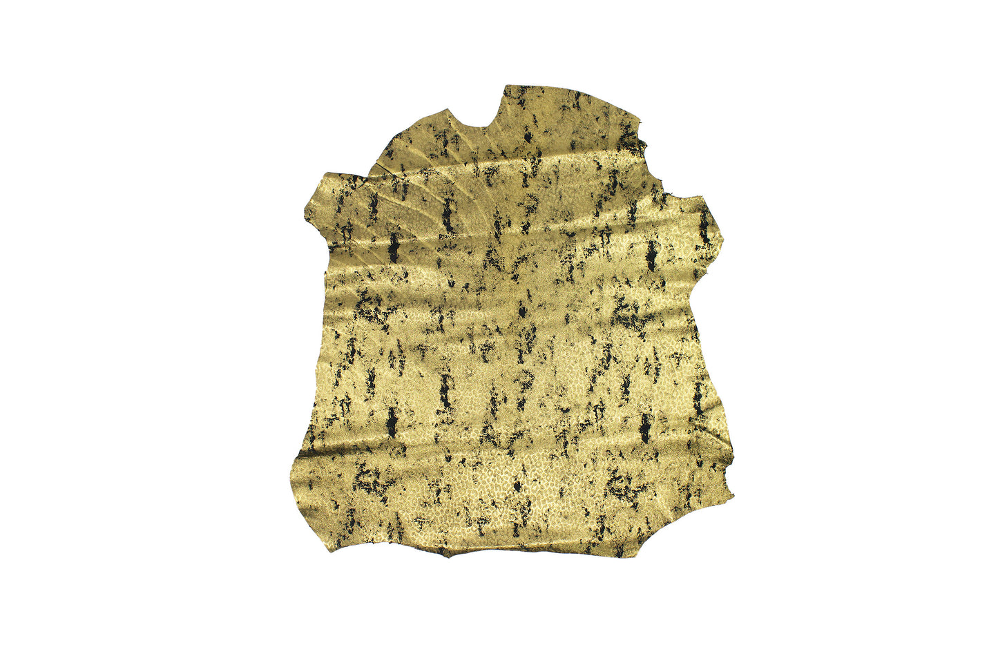 Trozo de piel fantasia vesubio oro