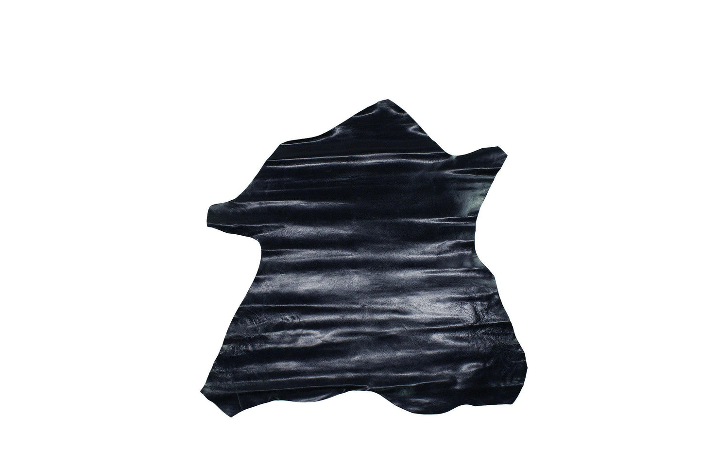 Trozo de piel cabra rustica negra brillo