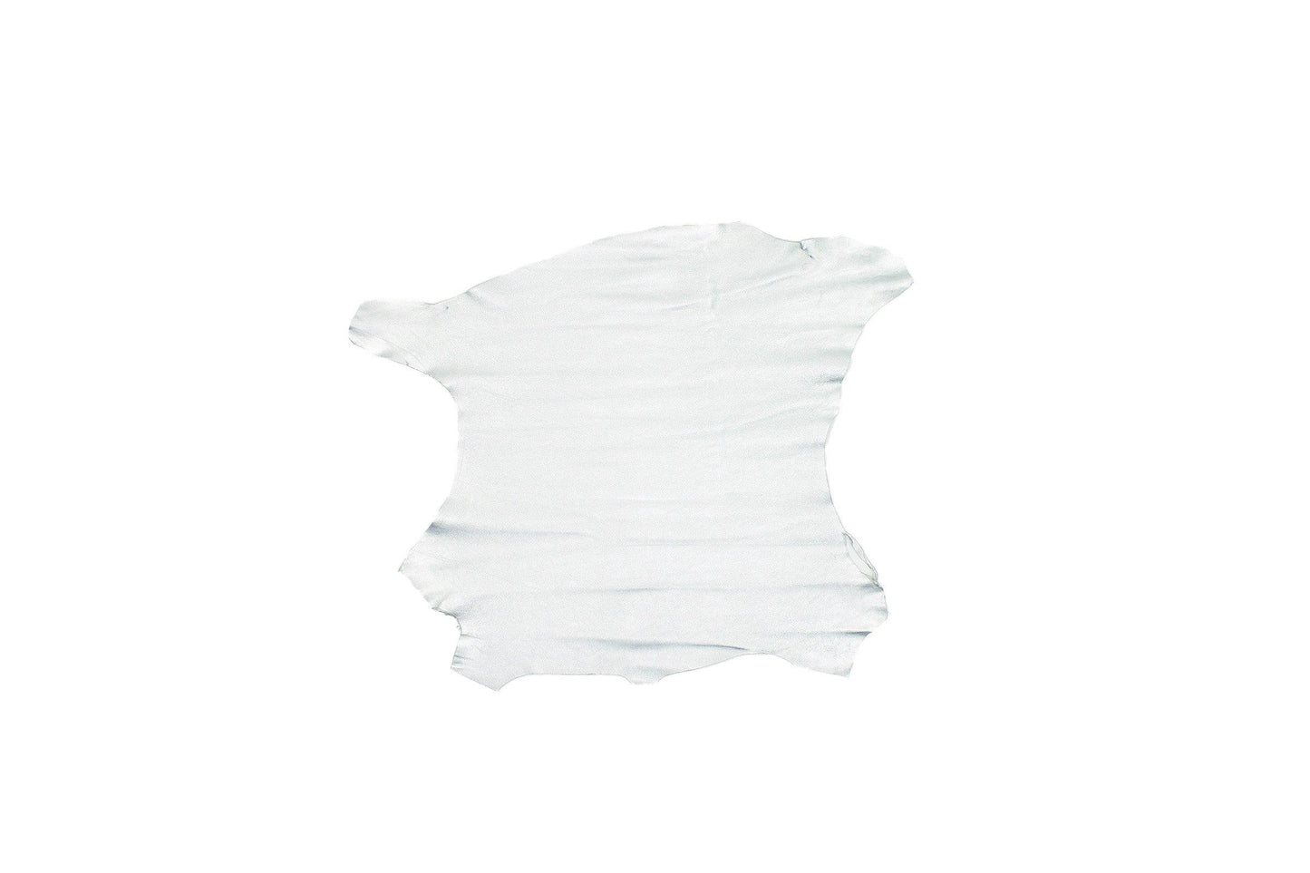 Trozo de piel cordero rustico laminado plata