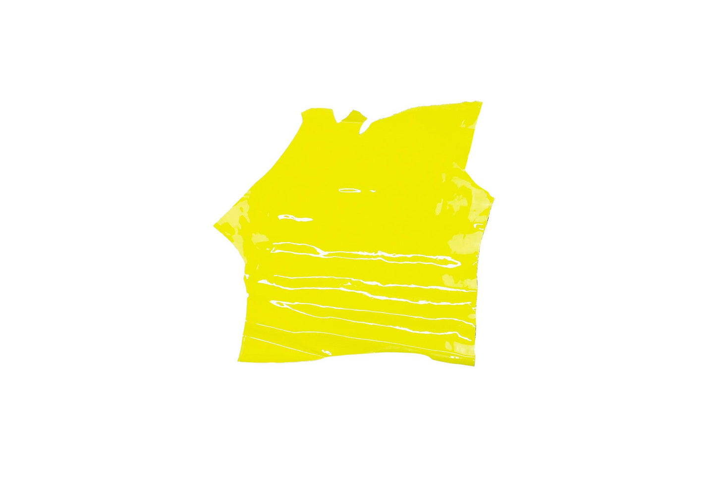 Trozo de piel charol amarillo