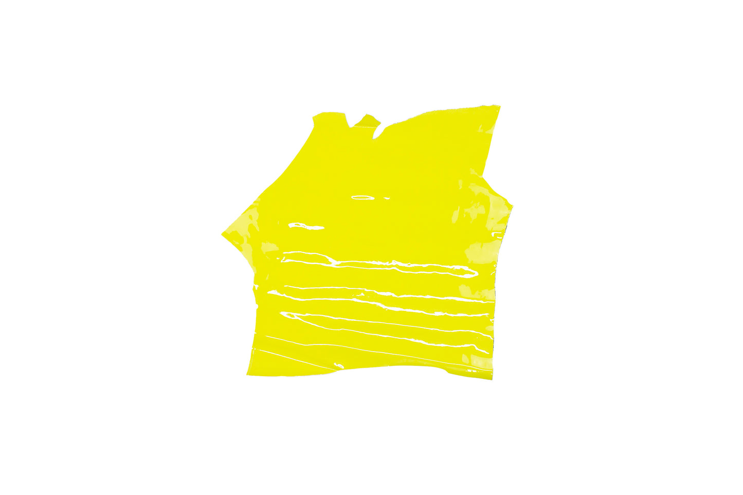 Trozo de piel charol amarillo