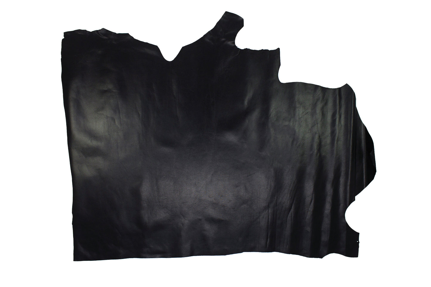 Trozo de piel vacuno planchado negro
