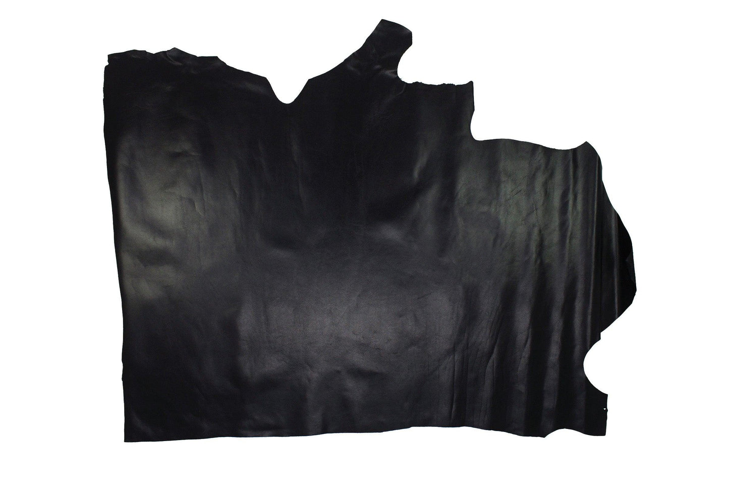 Trozo de piel vacuno planchado negro
