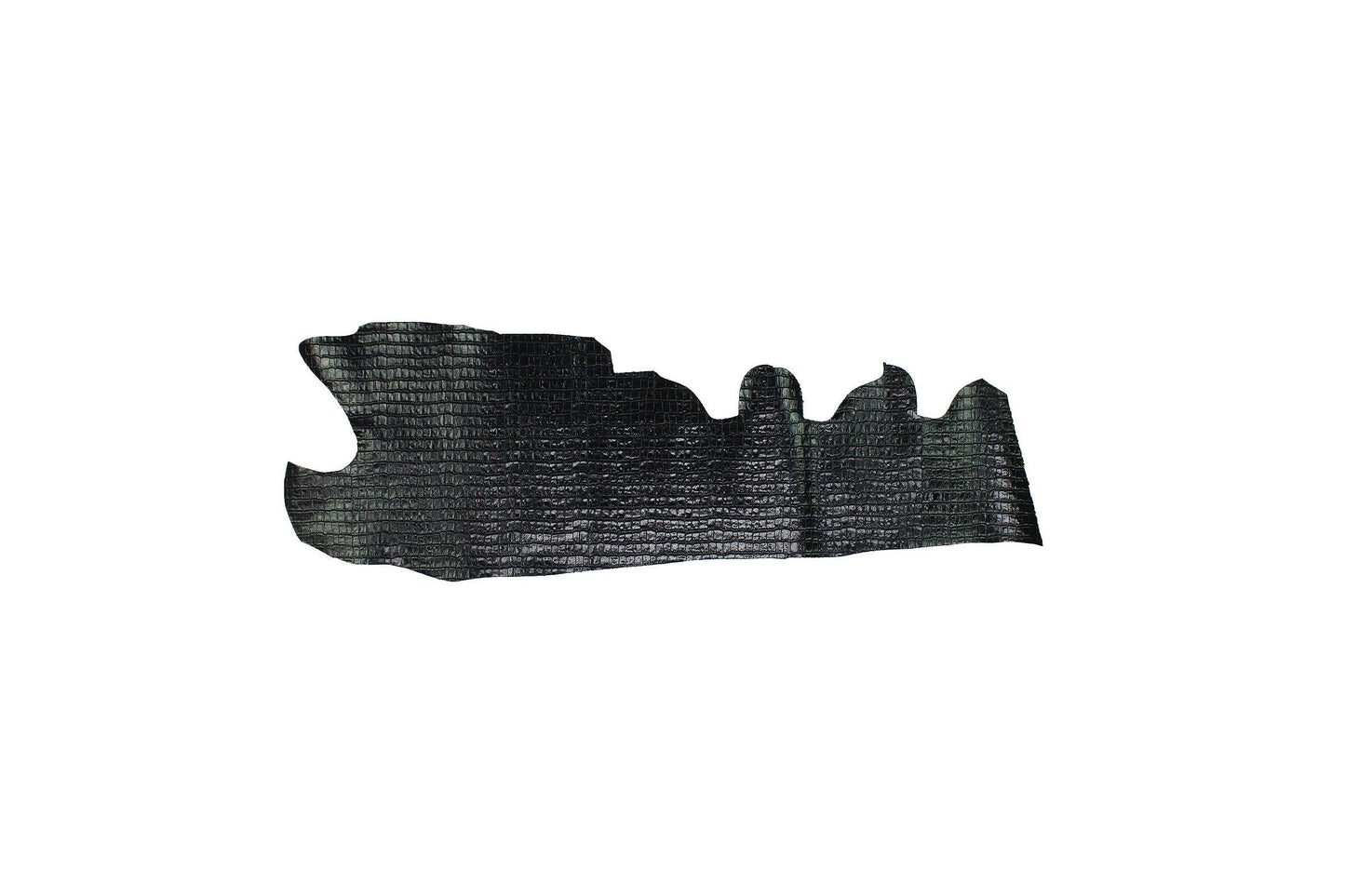 Black coconut embossed piece of leather