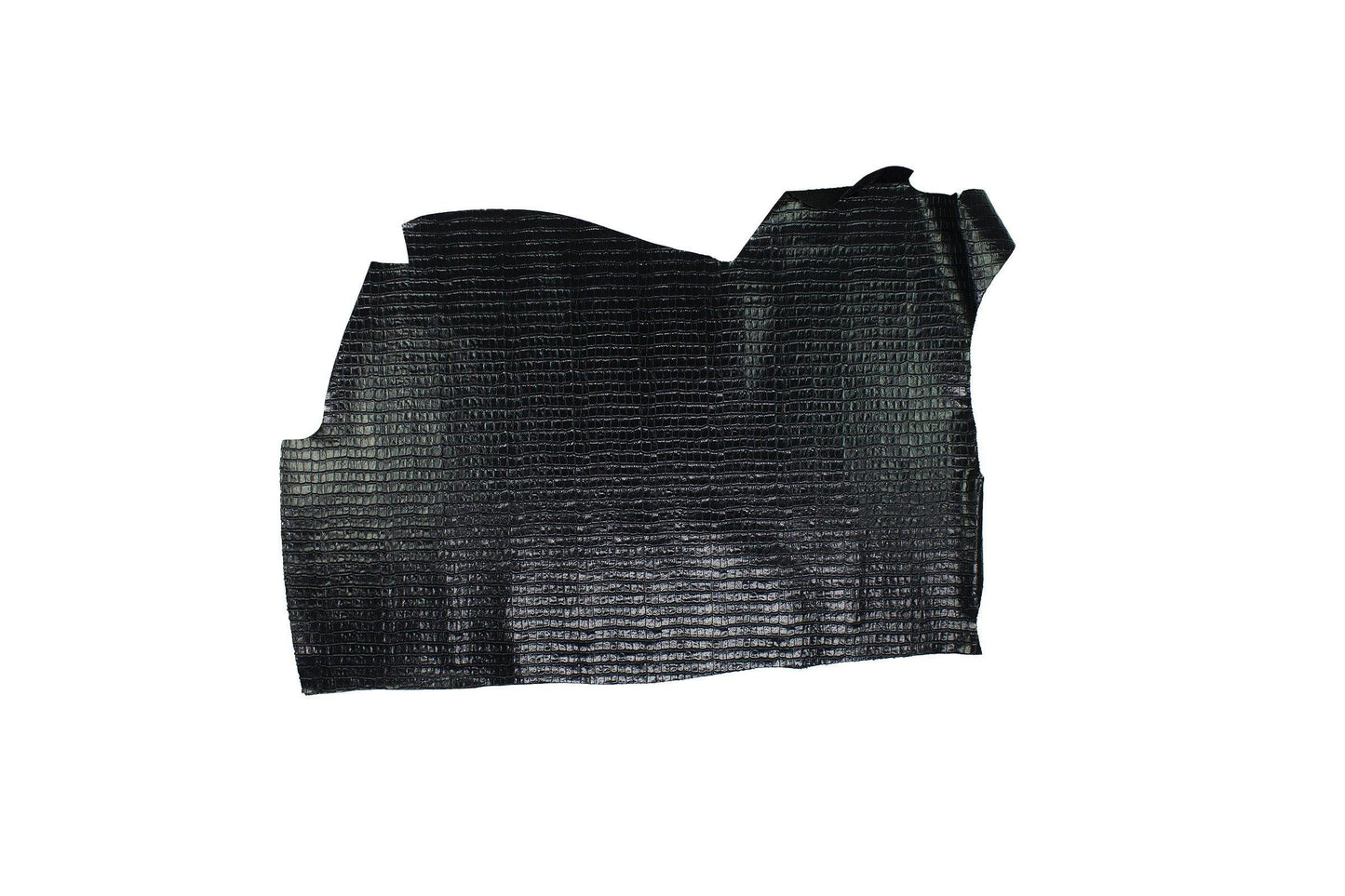 Black coconut embossed piece of leather