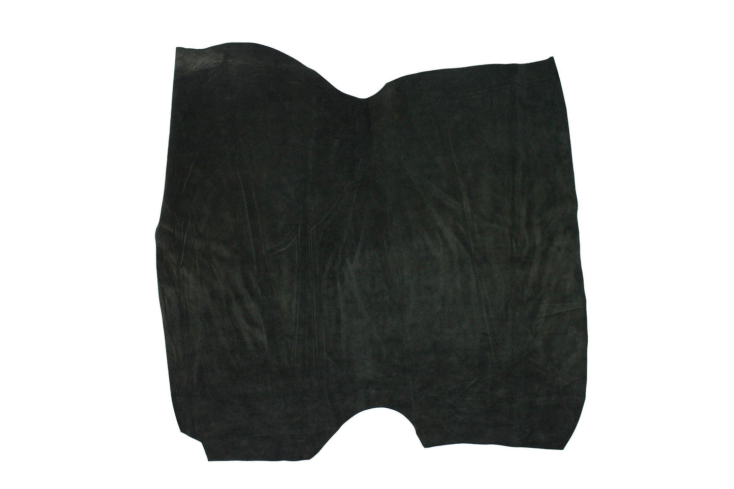 Piece of charcoal grey suede leather