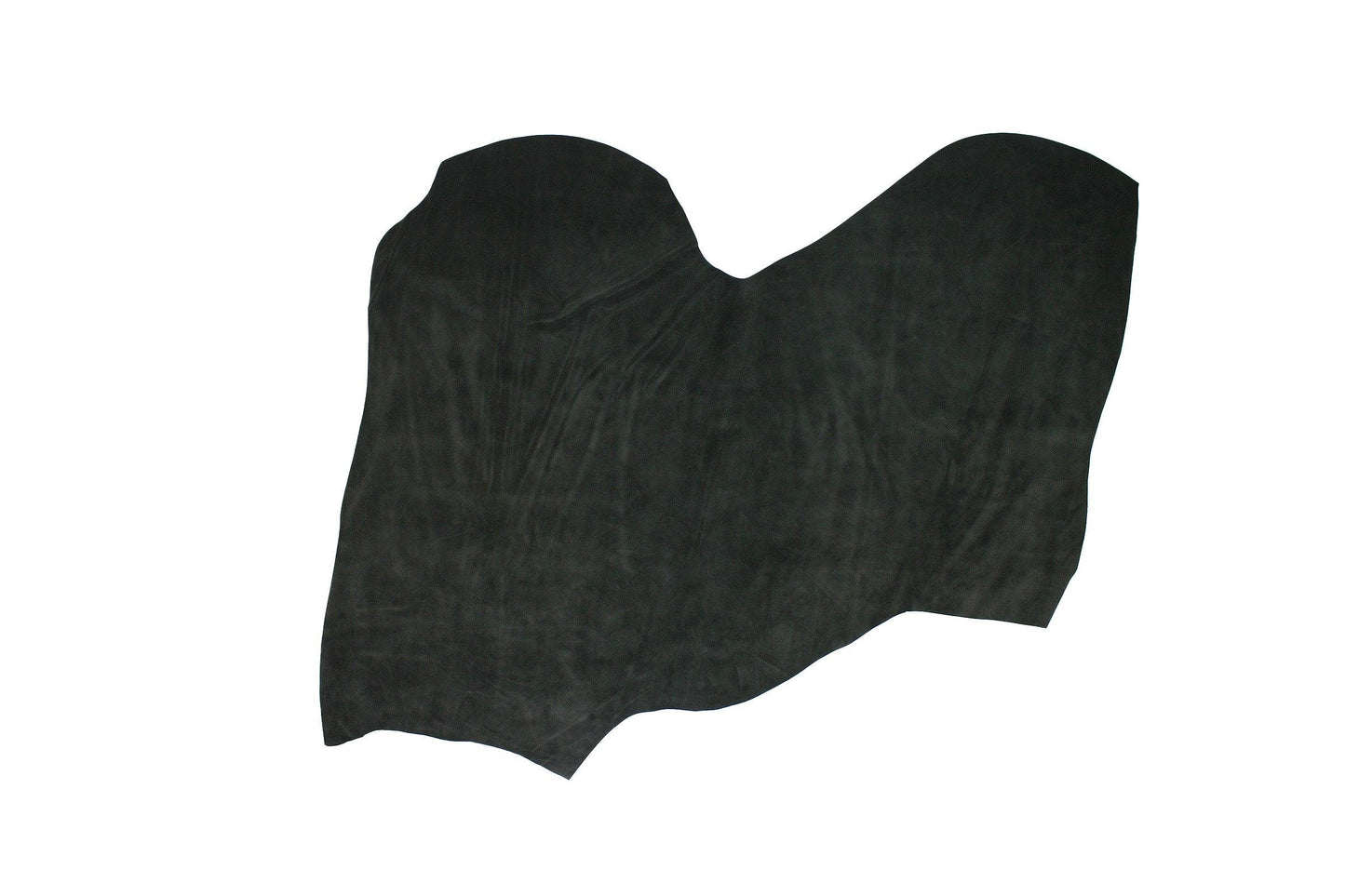 Piece of charcoal gray split leather