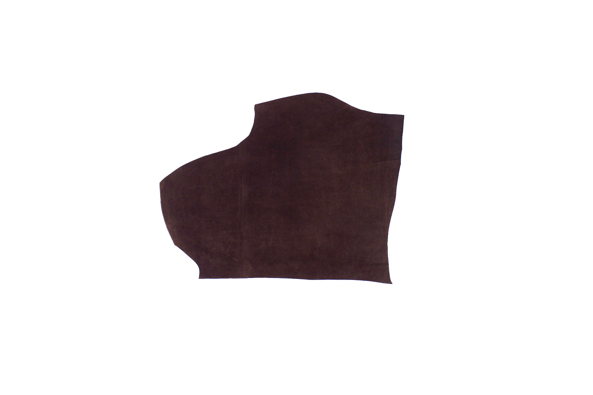 Trozo de piel serraje marron