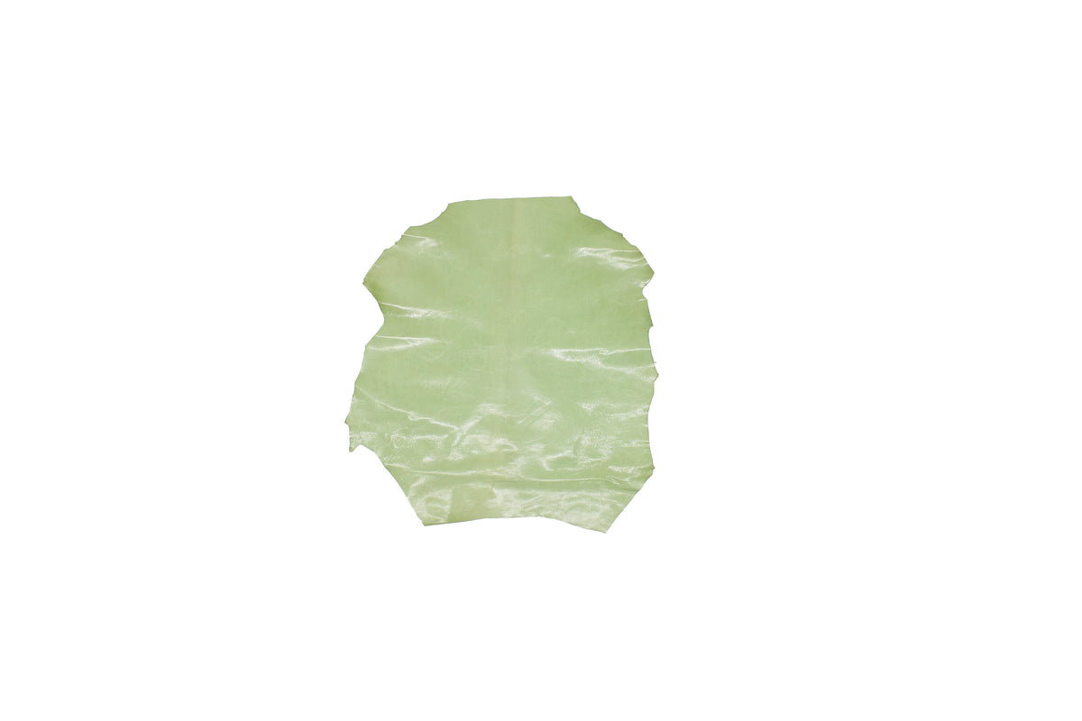 Trozo de piel forro cabra verde pera