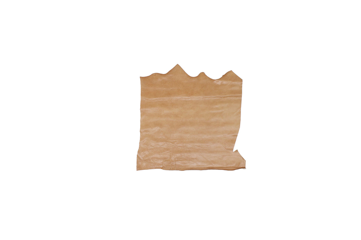 Trozo de piel vacuno rustico marron camel envejecido