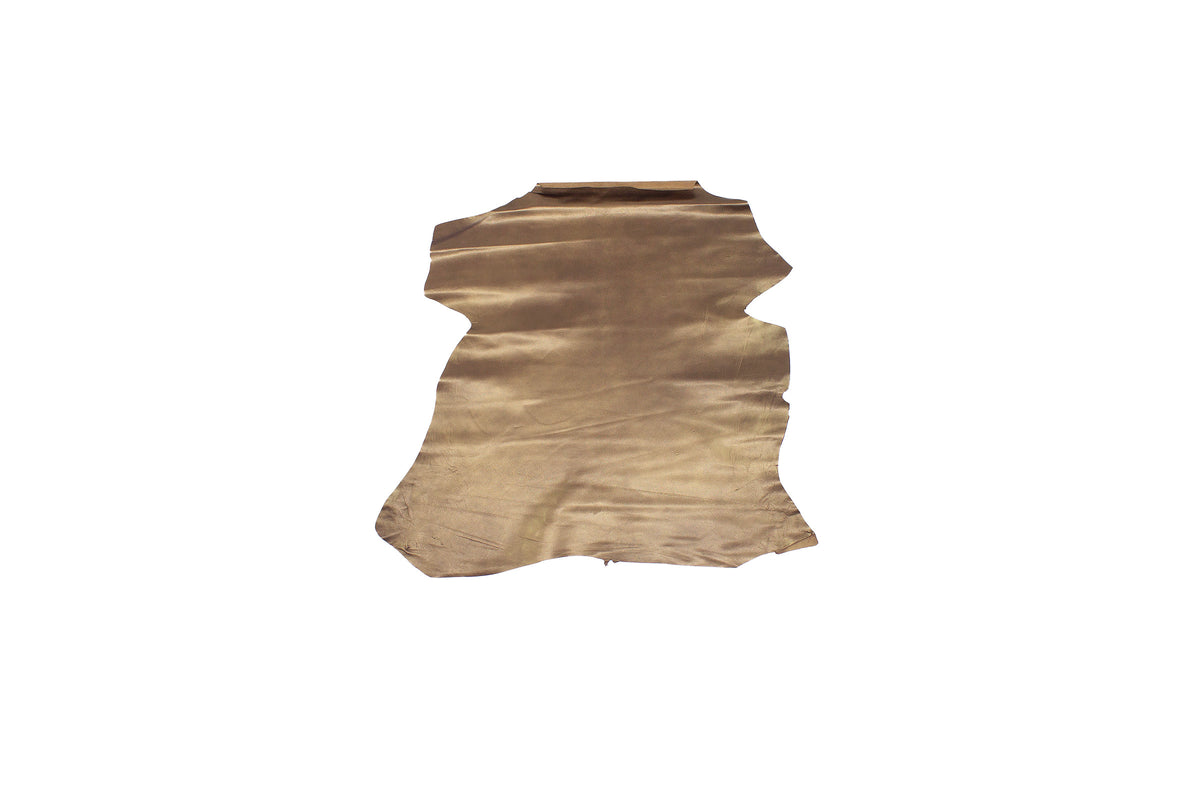 Trozo de piel forro cabra bronce