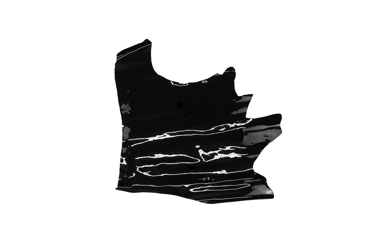 Trozo de piel charol negro